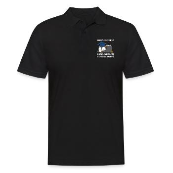 I graduated , Can I go back to bed now? - Men's Polo Shirt - black - Front - Kai (181cm)