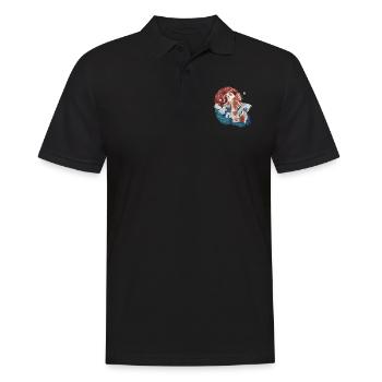 Poissons Koi dans l’eau - Polo Homme - noir - Devant - Kai (181cm)