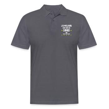 Anniversaire 40 ans - Polo Homme - charbon - Devant - Nico (186cm)