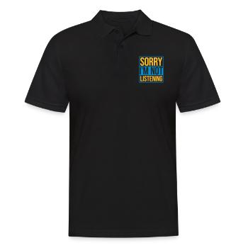 désolé de ne pas écouter - Polo Homme - noir - Devant - Kai (181cm)
