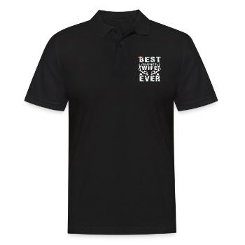 Bestes Weihnachten mit Ehefrau aller Zeiten - Männer Poloshirt - Schwarz - Vorne - Kai (181cm)