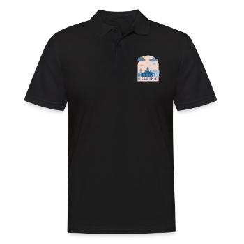 Finnland Helsinki Logo Design Europa Geschenk - Männer Poloshirt - Schwarz - Vorne - Kai (181cm)