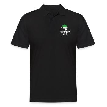 The Grumpy Elf - Men's Polo Shirt - black - Front - Kai (181cm)