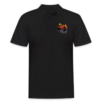 Mountain Australian Shepherd - Aussie without rod - Men's Polo Shirt - black - Front - Kai (181cm)
