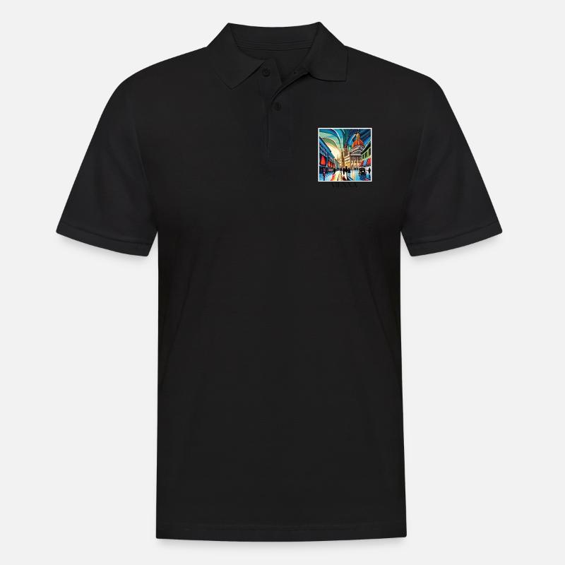 VIENNA - Männer Poloshirt - Schwarz
