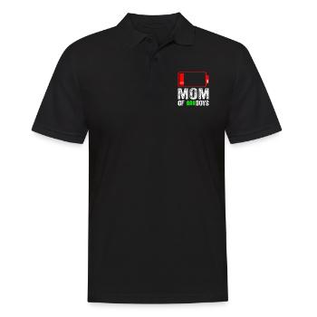 Mom of 3 Boys Gift from Son Mothers Day Birthday - Polo Homme - noir - Devant - Kai (181cm)