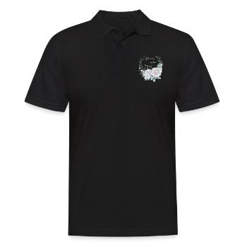flowers - Männer Poloshirt - Schwarz - Vorne - Kai (181cm)