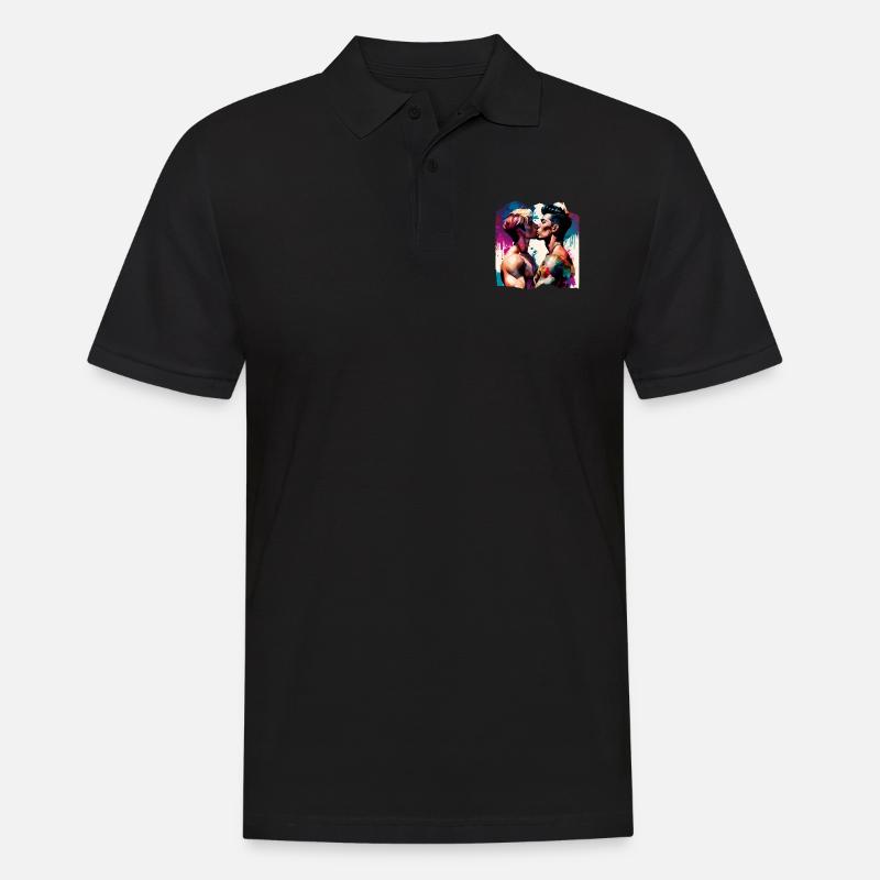 Pusu ist - Männer Poloshirt - Schwarz