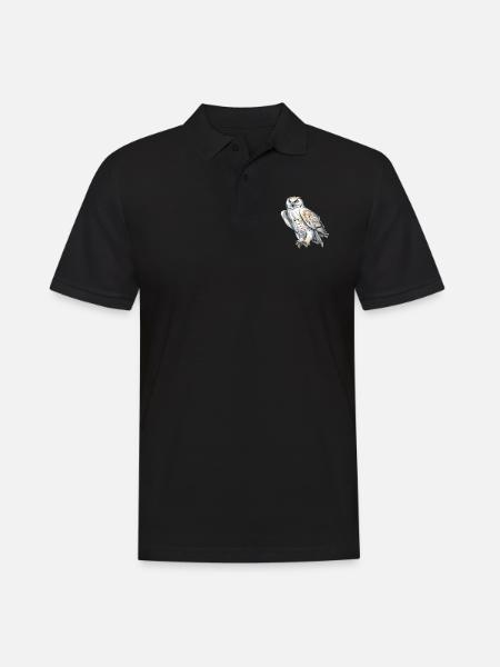 SnowyOwl 05 - Männer Poloshirt - Schwarz