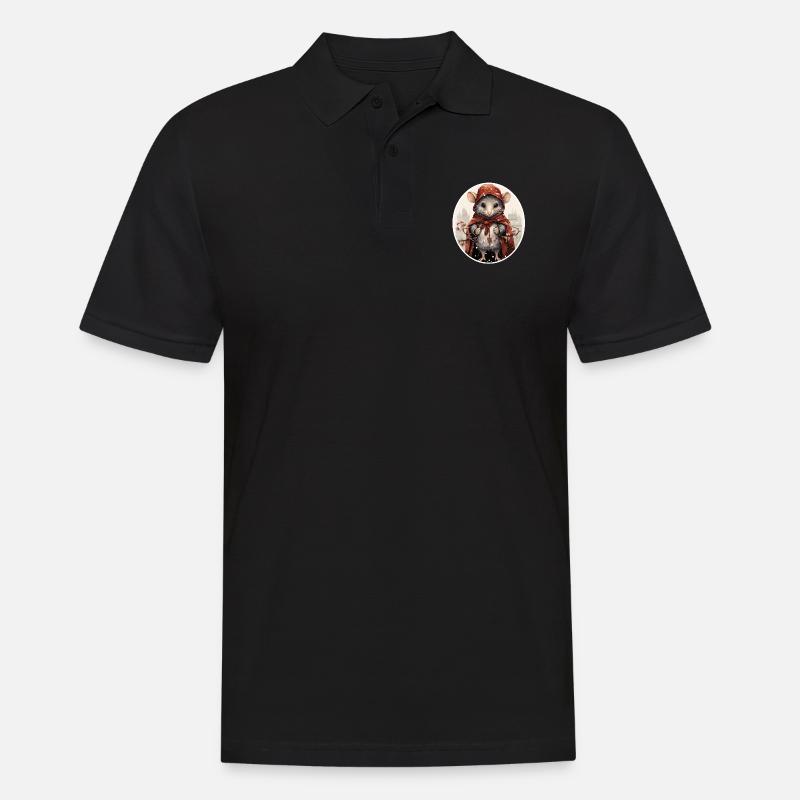Winterstadtmäuschen - Männer Poloshirt - Schwarz