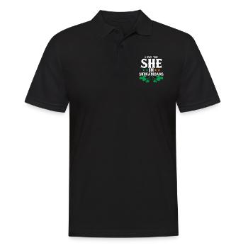 I Put The She In Shenanigans - Men's Polo Shirt - black - Front - Kai (181cm)