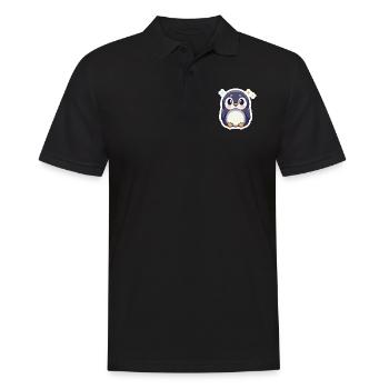 Penguin Lover - Men's Polo Shirt - black - Front - Kai (181cm)