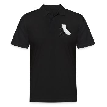 California (USA) | real volleyball | Map S - Men's Polo Shirt - black - Front - Kai (181cm)