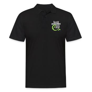Eco Warrior: Weltumwelttag - Männer Poloshirt - Schwarz - Vorne - Kai (181cm)