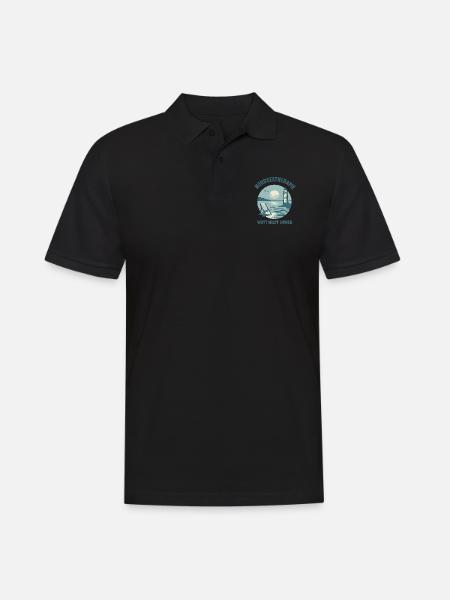 Nordseetherapie - Watt hilft immer - Männer Poloshirt - Schwarz