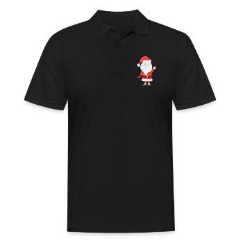 Weihnachten Santa Claus Nikolaus - Männer Poloshirt - Schwarz - Vorne - Kai (181cm)