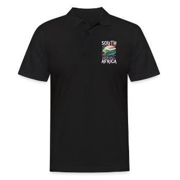 Rugby South Africa Südafrika Rugby Fan - Männer Poloshirt - Schwarz - Vorne - Kai (181cm)