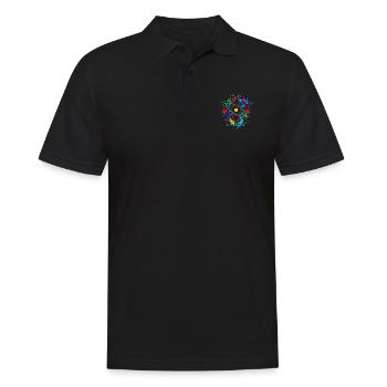 Chemie - Männer Poloshirt - Schwarz - Vorne - Kai (181cm)