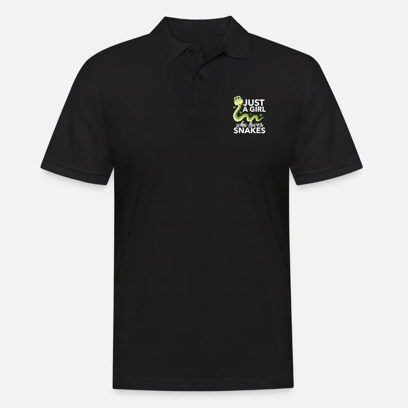 Schlange - Männer Poloshirt - Schwarz