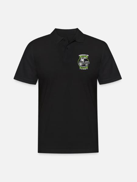Farmer Tracktor Landwirtschaft Geschenk - Männer Poloshirt - Schwarz