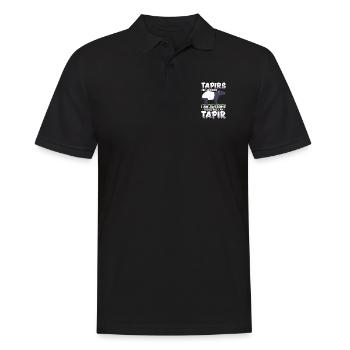 Tapir - Männer Poloshirt - Schwarz - Vorne - Kai (181cm)