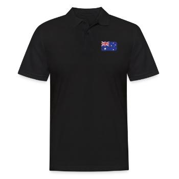 Australien - Männer Poloshirt - Schwarz - Vorne - Kai (181cm)