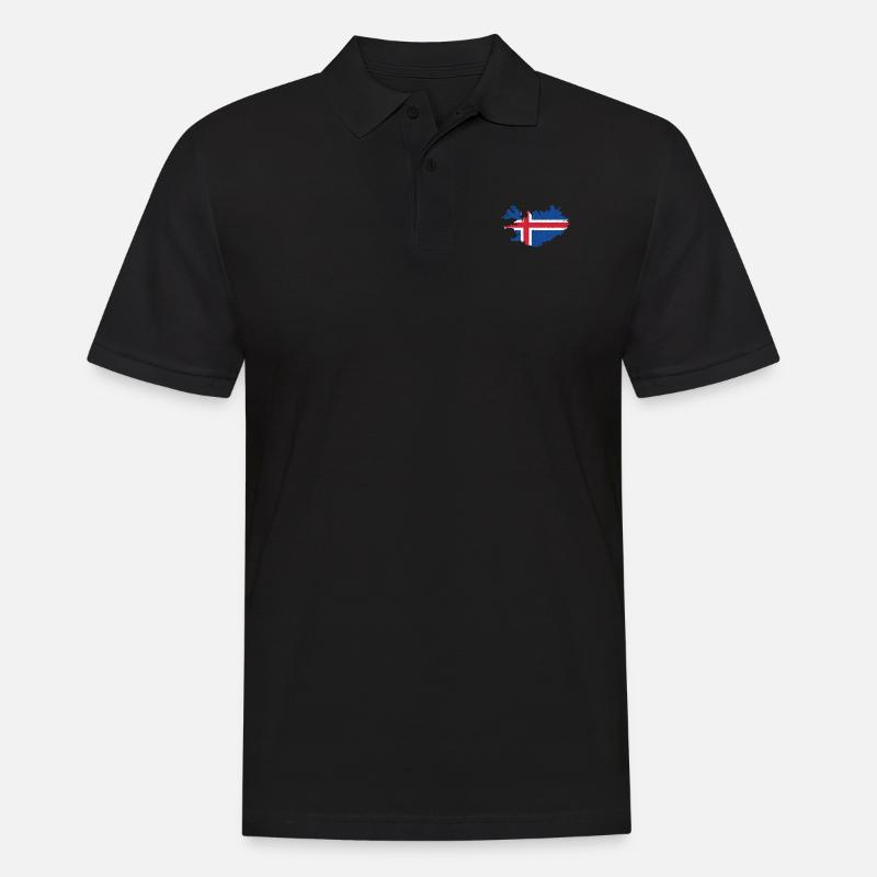 Island - Männer Poloshirt - Schwarz