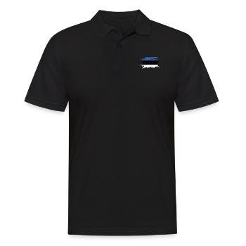 Estland - Männer Poloshirt - Schwarz - Vorne - Kai (181cm)