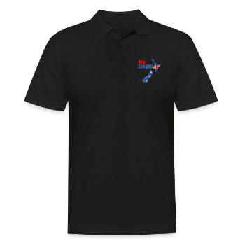 Neuseeland - Männer Poloshirt - Schwarz - Vorne - Kai (181cm)