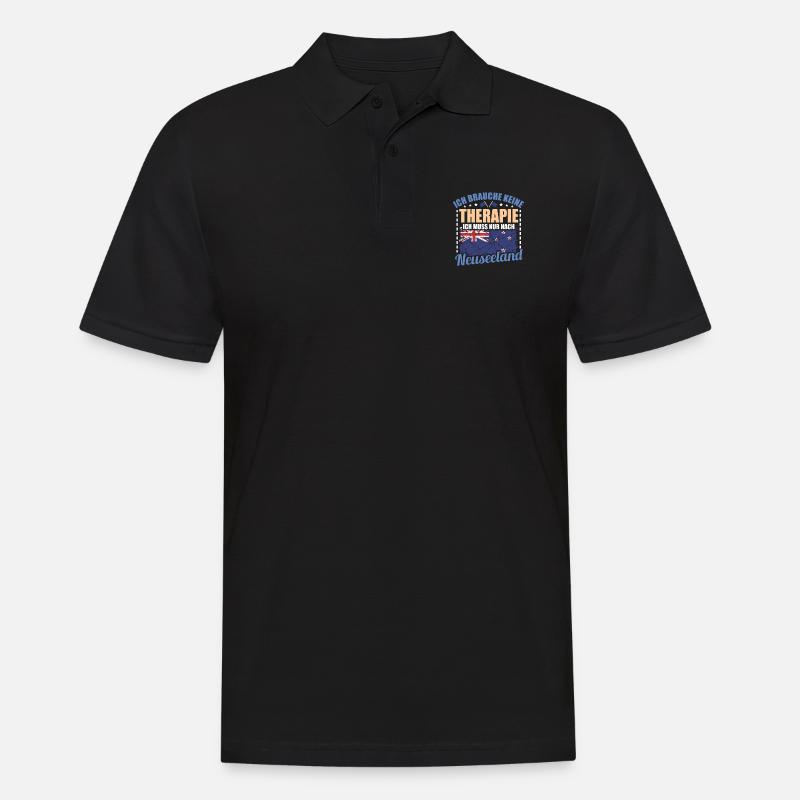 Neuseeland - Männer Poloshirt - Schwarz