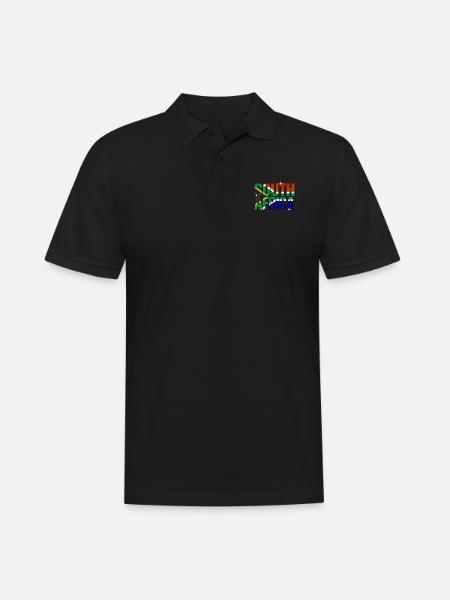 Südafrika - Männer Poloshirt - Schwarz