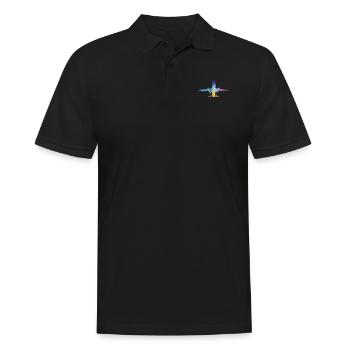 plane - Men's Polo Shirt - black - Front - Kai (181cm)