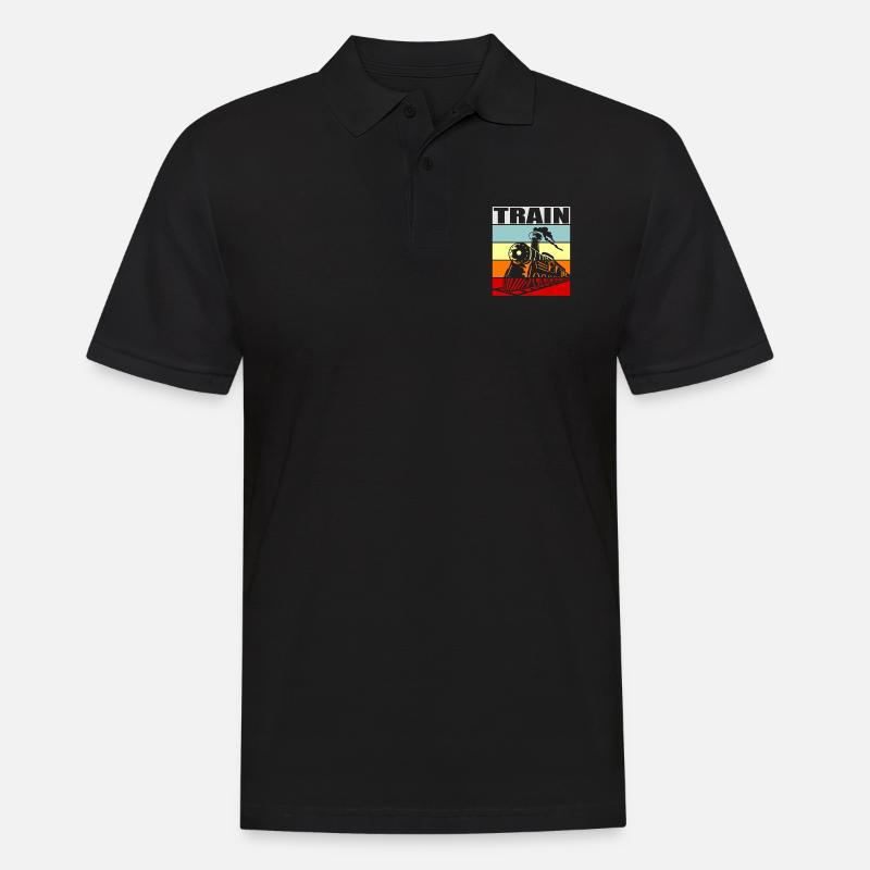 Zug - Männer Poloshirt - Schwarz