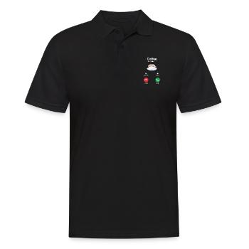 coffee - Men's Polo Shirt - black - Front - Kai (181cm)