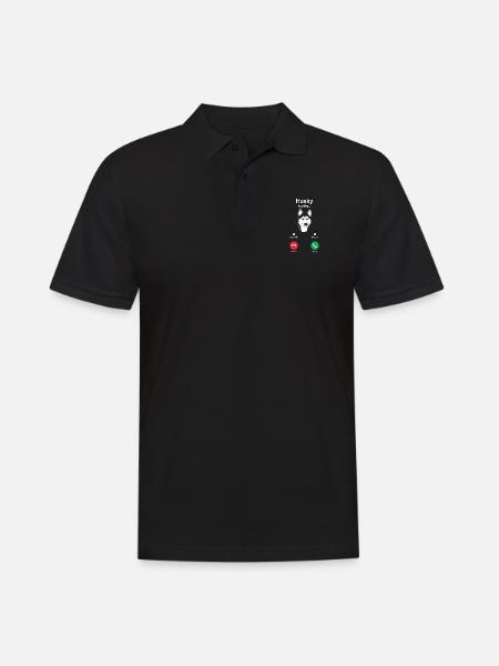 Husky sled dogs - Men's Polo Shirt - black