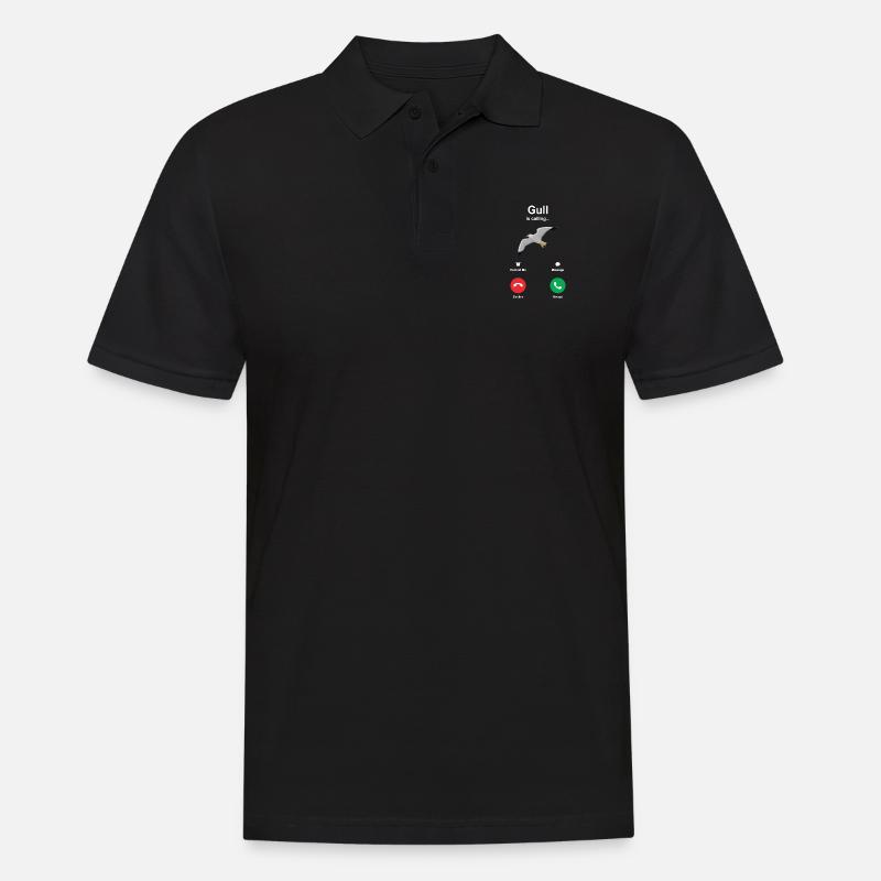 Möwe Wasservogel Shirt Geschenkidee - Männer Poloshirt - Schwarz