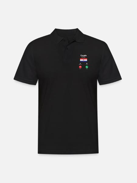 Croatia - Men's Polo Shirt - black
