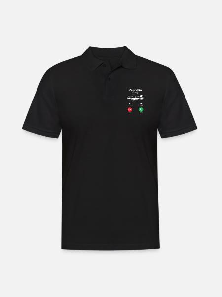 Zeppelin - Männer Poloshirt - Schwarz