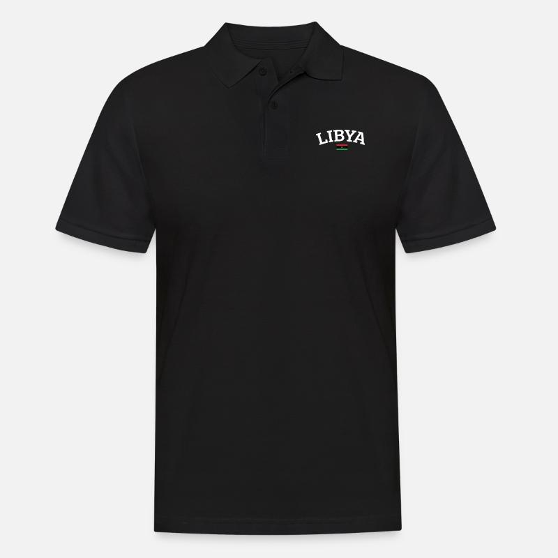 Libyen - Männer Poloshirt - Schwarz