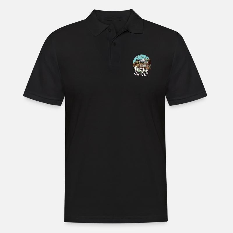 Zug - Männer Poloshirt - Schwarz