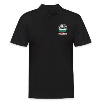Bulgaria - Men's Polo Shirt - black - Front - Kai (181cm)