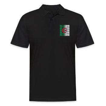 Algerien - Männer Poloshirt - Schwarz - Vorne - Kai (181cm)