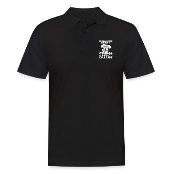 Malteser - Männer Poloshirt - Schwarz - Vorne - Kai (181cm)