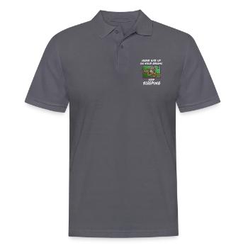 schlafen - Männer Poloshirt - Anthrazit - Vorne - Nico (186cm)