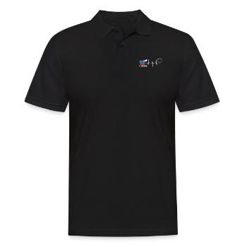 Slowenien - Männer Poloshirt - Schwarz - Vorne - Kai (181cm)