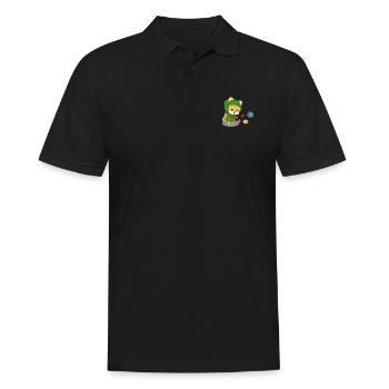 Rollenspiel RPG Roleplay Pen & Paper - Männer Poloshirt - Schwarz - Vorne - Kai (181cm)