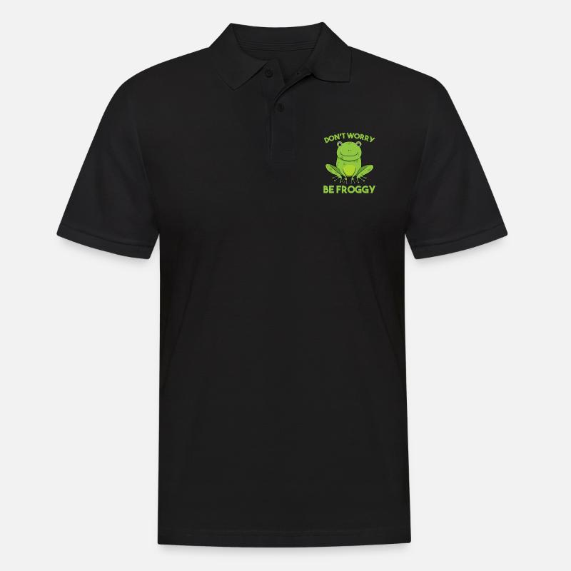 Frosch - Männer Poloshirt - Schwarz