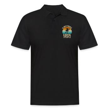 Frosch - Männer Poloshirt - Schwarz - Vorne - Kai (181cm)