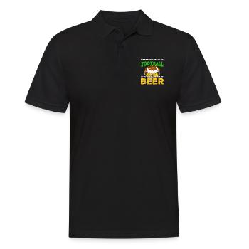 Fußball-bier-geschenk - Männer Poloshirt - Schwarz - Vorne - Kai (181cm)