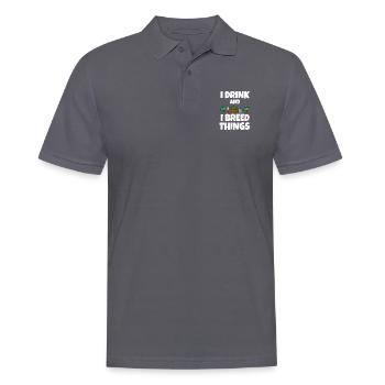 Getränk rasse pflanzen geschenk - Männer Poloshirt - Anthrazit - Vorne - Nico (186cm)